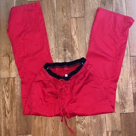 Workwear Red Cargo Scrub Pants - Picture 3 of 6
